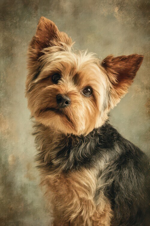 Rafal Kulik Plakát, Obraz - Charming Yorkie Portrait, Rafal Kulik, 26.7 × 40 cm