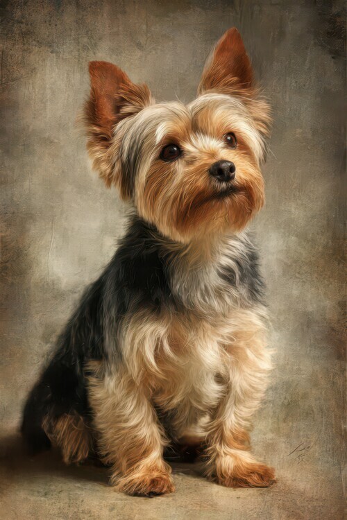Rafal Kulik Plakát, Obraz - Curious Yorkshire Terrier, Rafal Kulik, 26.7 × 40 cm