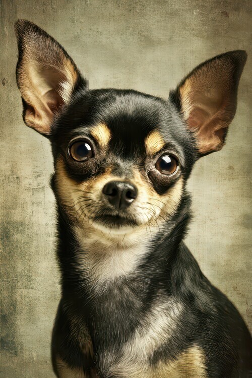 Rafal Kulik Plakát, Obraz - Expressive Chihuahua Portrait, Rafal Kulik, 26.7 × 40 cm