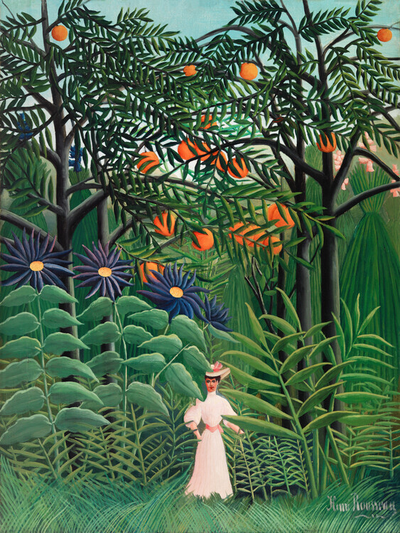 Henri Rousseau Plakát, Obraz - Walking in the Exotic Forest, Henri Rousseau, 30 × 40 cm