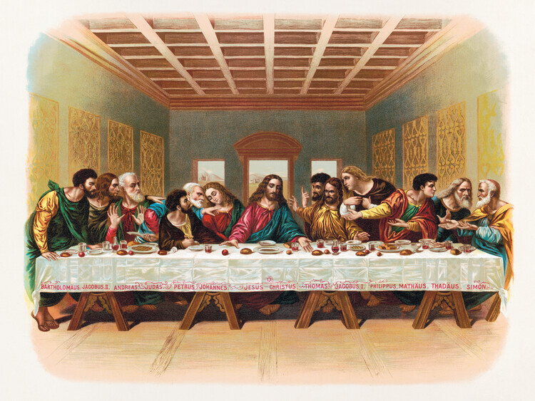 Leonardo da Vinci Plakát, Obraz - The Last Supper, Leonardo da Vinci, 40 × 30 cm
