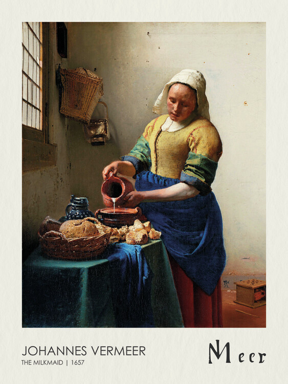 Johannes Vermeer Plakát, Obraz - The Milkmaid (1657), Johannes Vermeer, 30 × 40 cm
