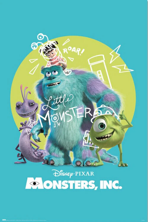 GRUPO ERIK Plakát, Obraz - Monsters, inc. - Little Monster, 61 × 91.5 cm
