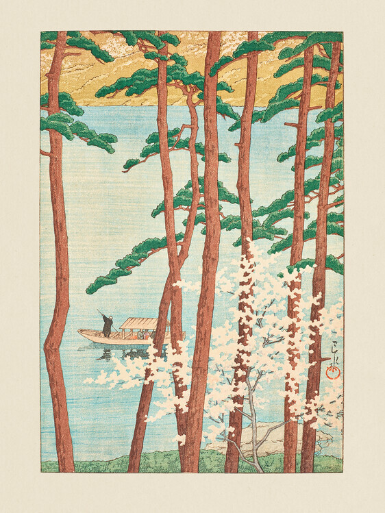 Kawase Hasui Plakát, Obraz - Haru No Arashiyama (spring In Arashiyama) (1934), Kawase Hasui, 30 × 40 cm