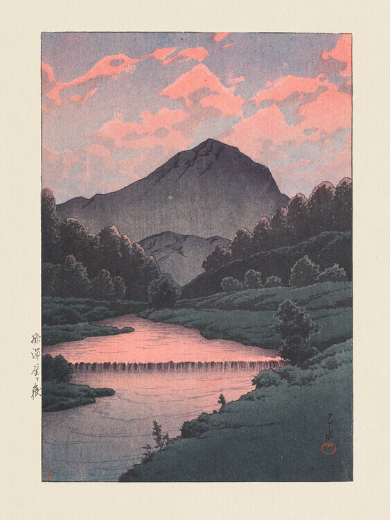 Kawase Hasui Plakát, Obraz - Hida Kamagadake (mount Kamaga, Hida) (1933), Kawase Hasui, 30 × 40 cm
