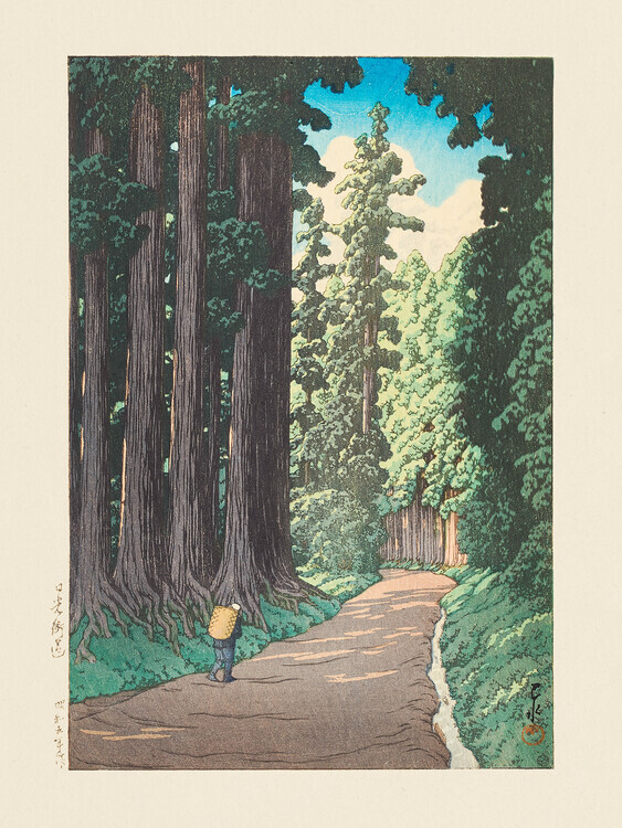 Kawase Hasui Plakát, Obraz - Nikko Gaido (the Road To Nikko) (1930), Kawase Hasui, 30 × 40 cm