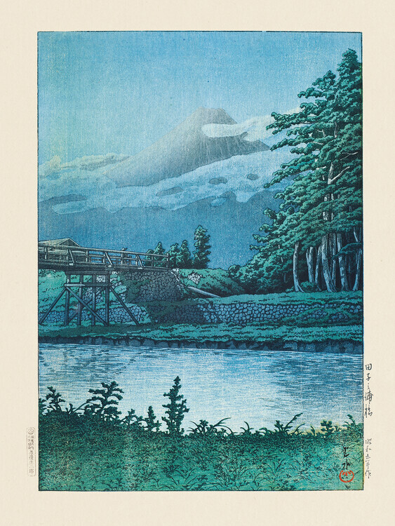 Kawase Hasui Plakát, Obraz - Tago No Ura Hashi (tagonoura Bridge) (1930), Kawase Hasui, 30 × 40 cm