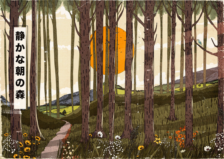Nicholas Plakát, Obraz - Quiet Forest Morning, Nicholas, 40 × 30 cm