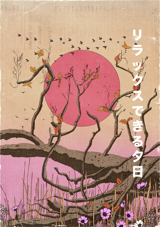 Nicholas Plakát, Obraz - Relaxing Pink Sunset, Nicholas, 30 × 40 cm