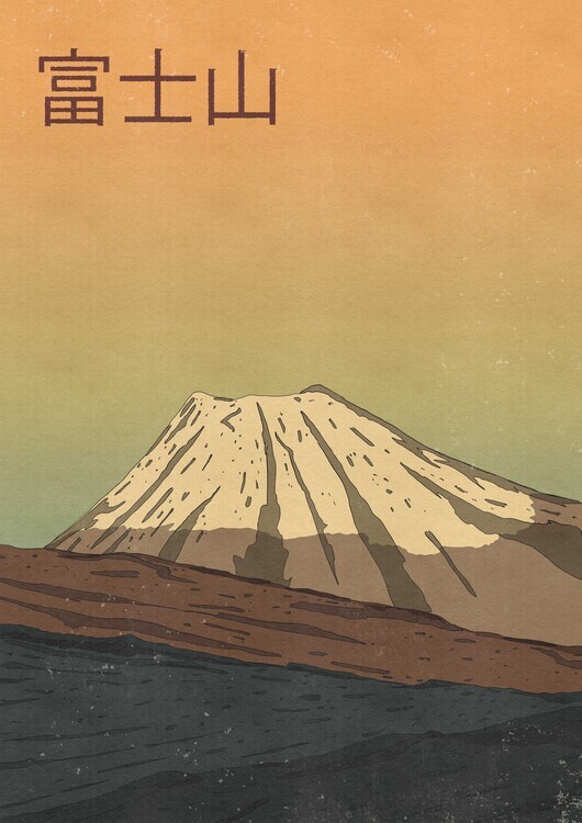 Nicholas Plakát, Obraz - Iconic Mount Fuji, Nicholas, 30 × 40 cm