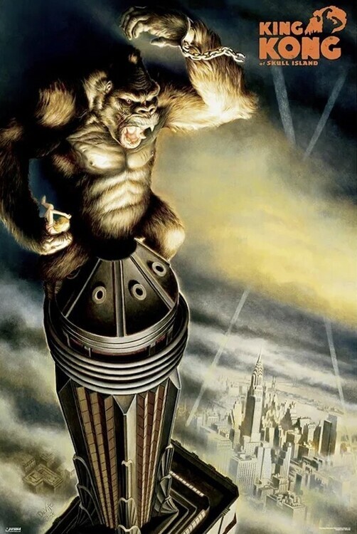 CLOSE UP Plakát, Obraz - King Kong: Skull Island - On Top of Skyscraper, 61 × 91.5 cm