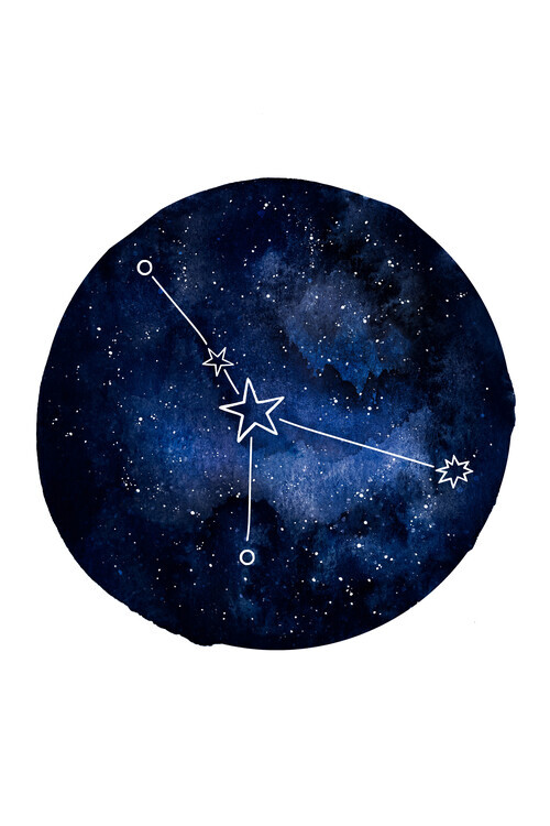 EMELIEmaria Plakát, Obraz - Celestial Cancer Constellation, EMELIEmaria, 26.7 × 40 cm