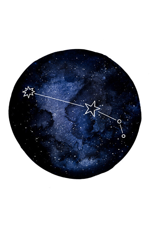 EMELIEmaria Plakát, Obraz - Cosmic Aries Constellation, EMELIEmaria, 26.7 × 40 cm