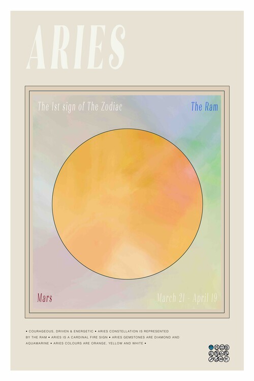 casa cartissi Plakát, Obraz - Aries Zodiac Sign, casa cartissi, 26.7 × 40 cm