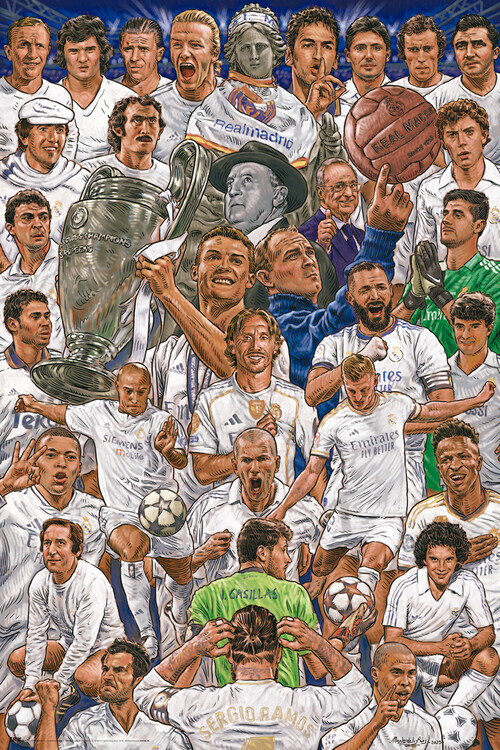 GRUPO ERIK Plakát, Obraz - Morales De Los Rios - Real Madrid Legends, 61 × 91.5 cm