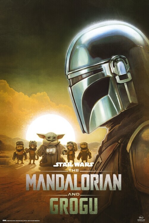 GRUPO ERIK Plakát, Obraz - Star Wars: The Mandalorian and Grogu - Din Djarin, 61 × 91.5 cm