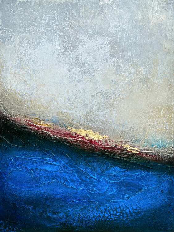 Alyson Storms Plakát, Obraz - Golden Horizon Abstract, Alyson Storms, 30 × 40 cm