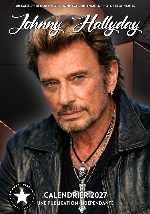 CALLDREAMS Kalendář 2027 Johnny Hallyday, 42 x 29.7 cm