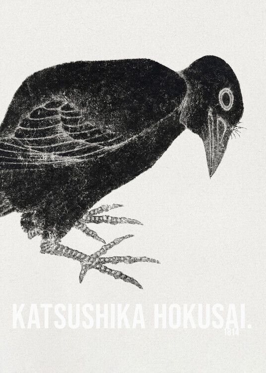 KATSUSHIKA HOKUSAI Plakát, Obraz - Katsushika Hokusai's Bird 1814, KATSUSHIKA HOKUSAI, 30 × 40 cm