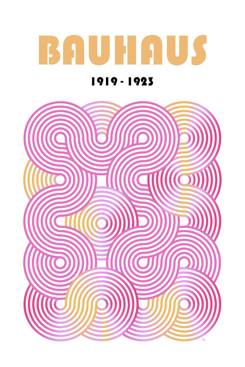 Martina Plakát, Obraz - Bauhaus Geometric Lines, Martina, 26.7 × 40 cm