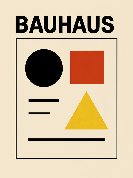 Little Dean Plakát, Obraz - Bauhaus Primary Shapes, Little Dean, 30 × 40 cm