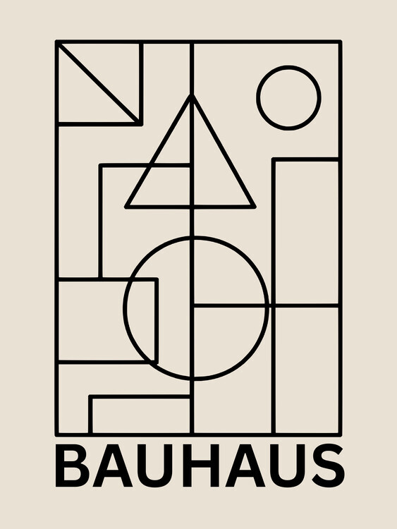 Little Dean Plakát, Obraz - Bauhaus Geometric Composition, Little Dean, 30 × 40 cm