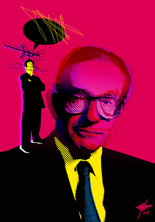 Osvaldo Russo Plakát, Obraz - Media Influence Man, Osvaldo Russo, 26.7 × 40 cm