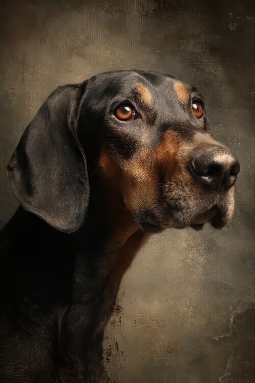 Rafal Kulik Plakát, Obraz - Regal Dog Portrait, Rafal Kulik, 26.7 × 40 cm