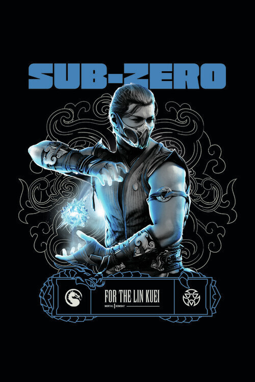 Europosters Plakát, Obraz - Mortal Kombat - Sub-Zero, 26.7 × 40 cm