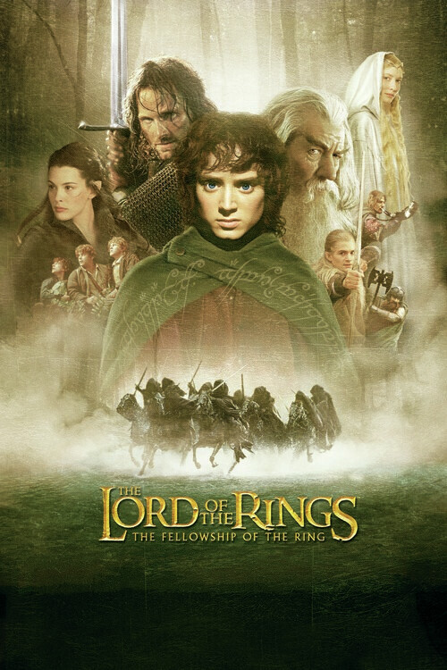 Europosters Plakát, Obraz - Lord of the Rings - The Fellowship of the Ring keyart, 26.7 × 40 cm