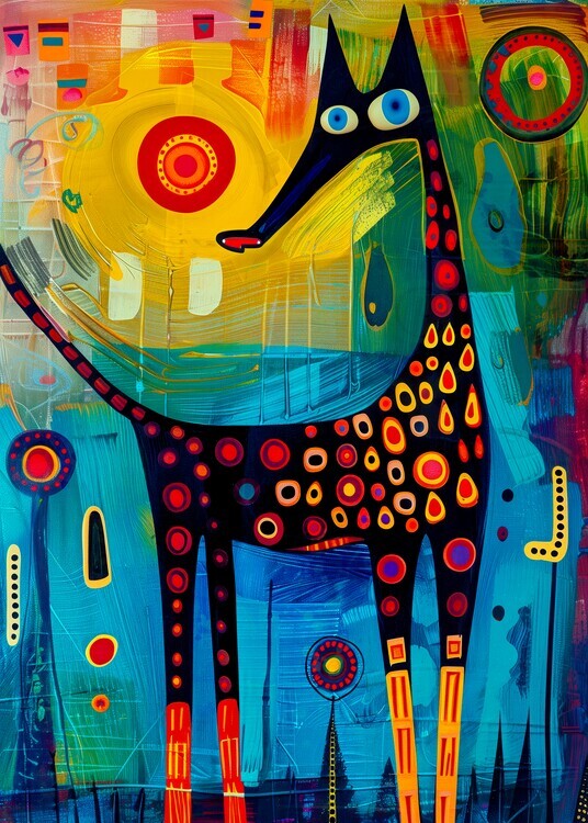 Justyna Jaszke Plakát, Obraz - Vibrant Spotted Creature, Justyna Jaszke, 30 × 40 cm