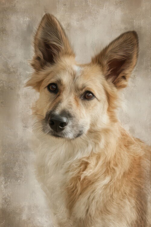 Rafal Kulik Plakát, Obraz - Curious Brown Dog, Rafal Kulik, 26.7 × 40 cm