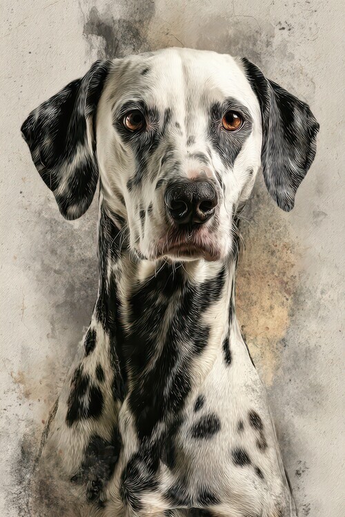 Rafal Kulik Plakát, Obraz - Elegant Dalmatian Portrait, Rafal Kulik, 26.7 × 40 cm