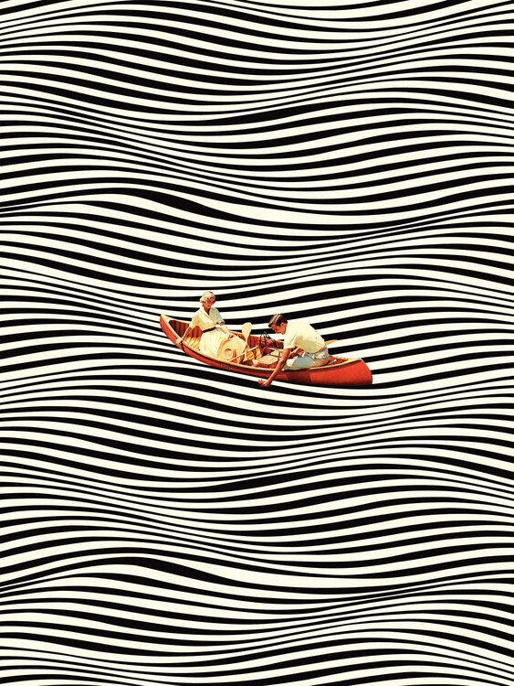 autor Plakát, Obraz - Love Trip - Vintage OpArt Inspired Wall Design, 30 × 40 cm
