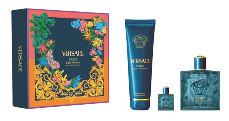 Versace Eros - EDT 100 ml + sprchový gel 150 ml + EDT 5 ml