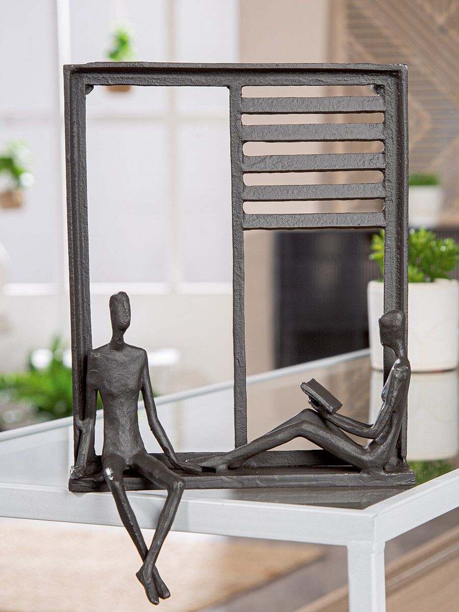 Gilde Železný nástěnný reliéf Time out, 25 cm