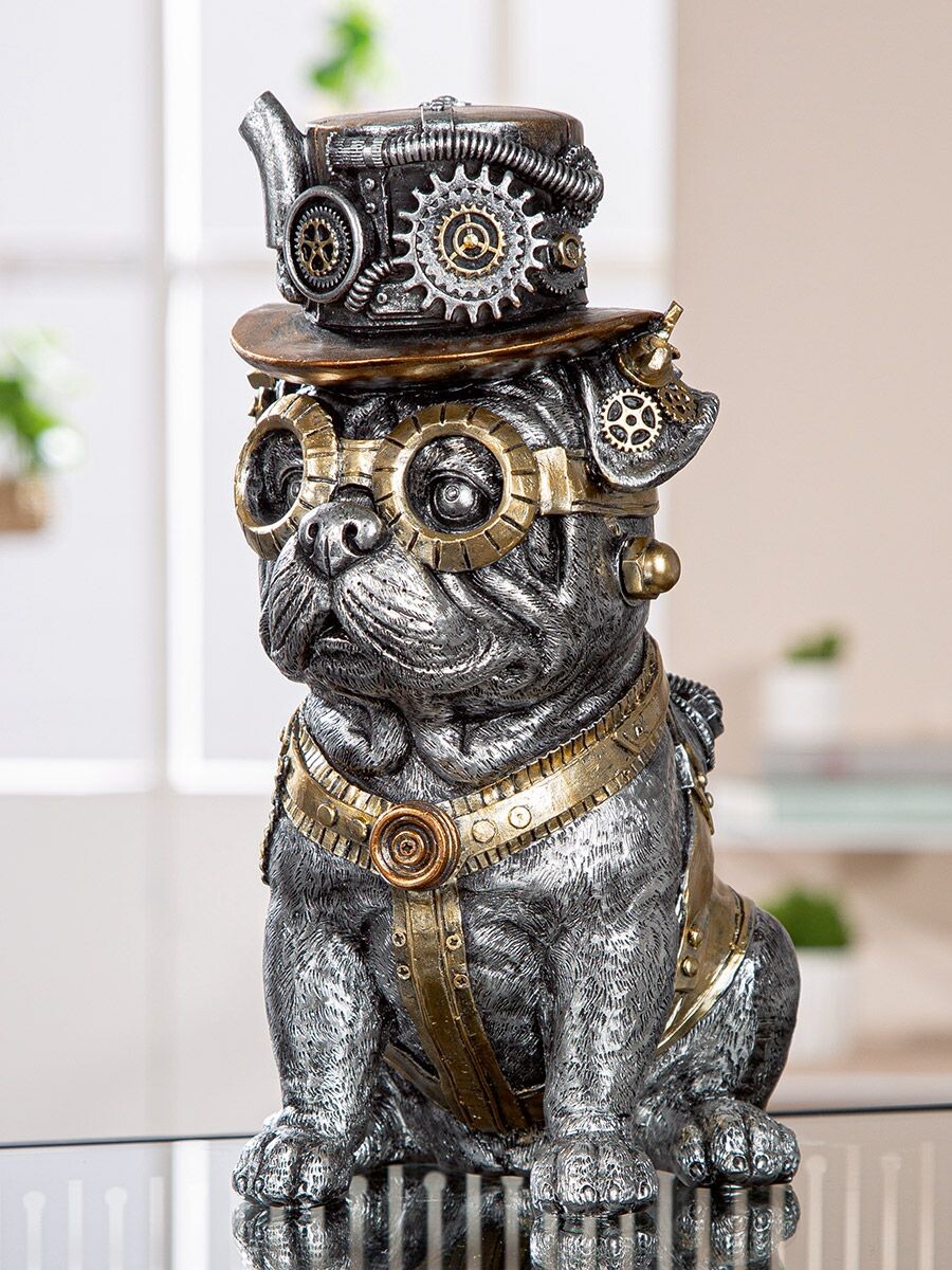 Gilde Figurka mopse Steampunk Mops, 26 cm