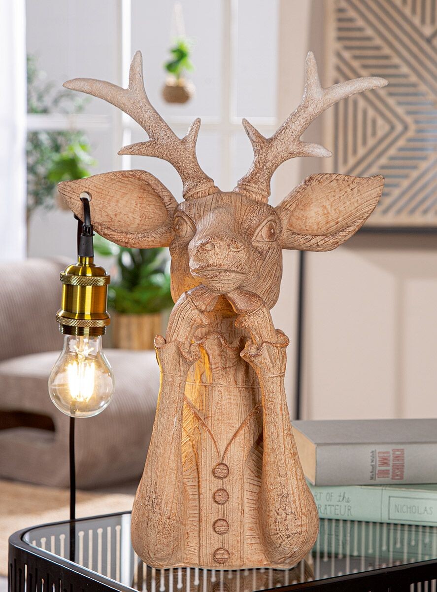 Gilde Stolní lampa Jelen Lady deer, 46 cm