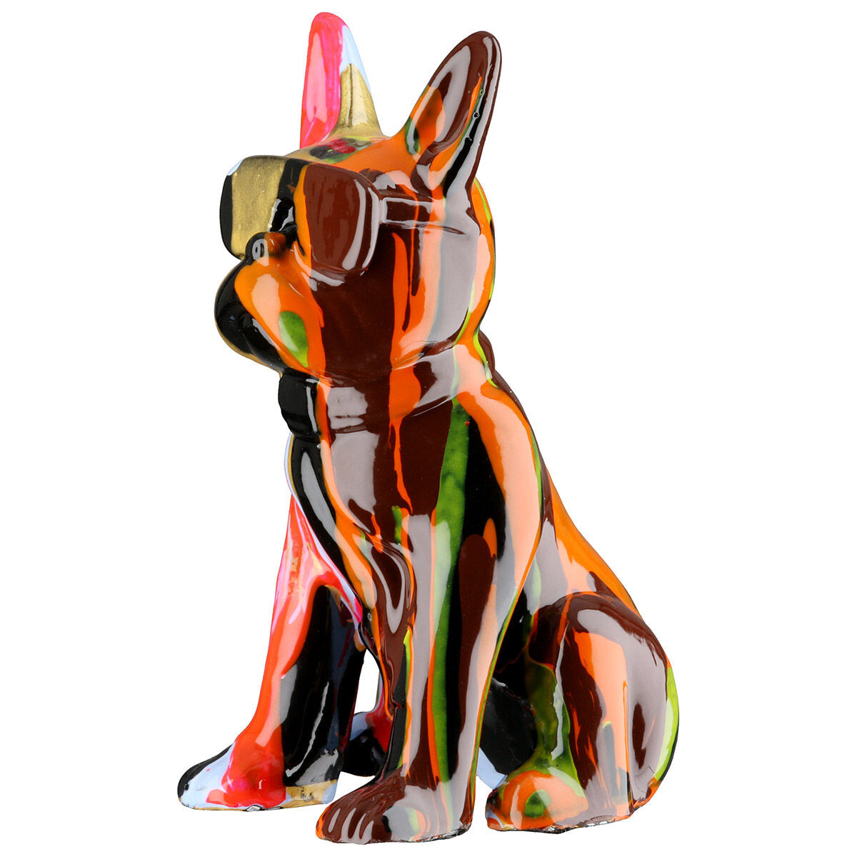Gilde Buldoček keramická dekorace Colores, 16 cm
