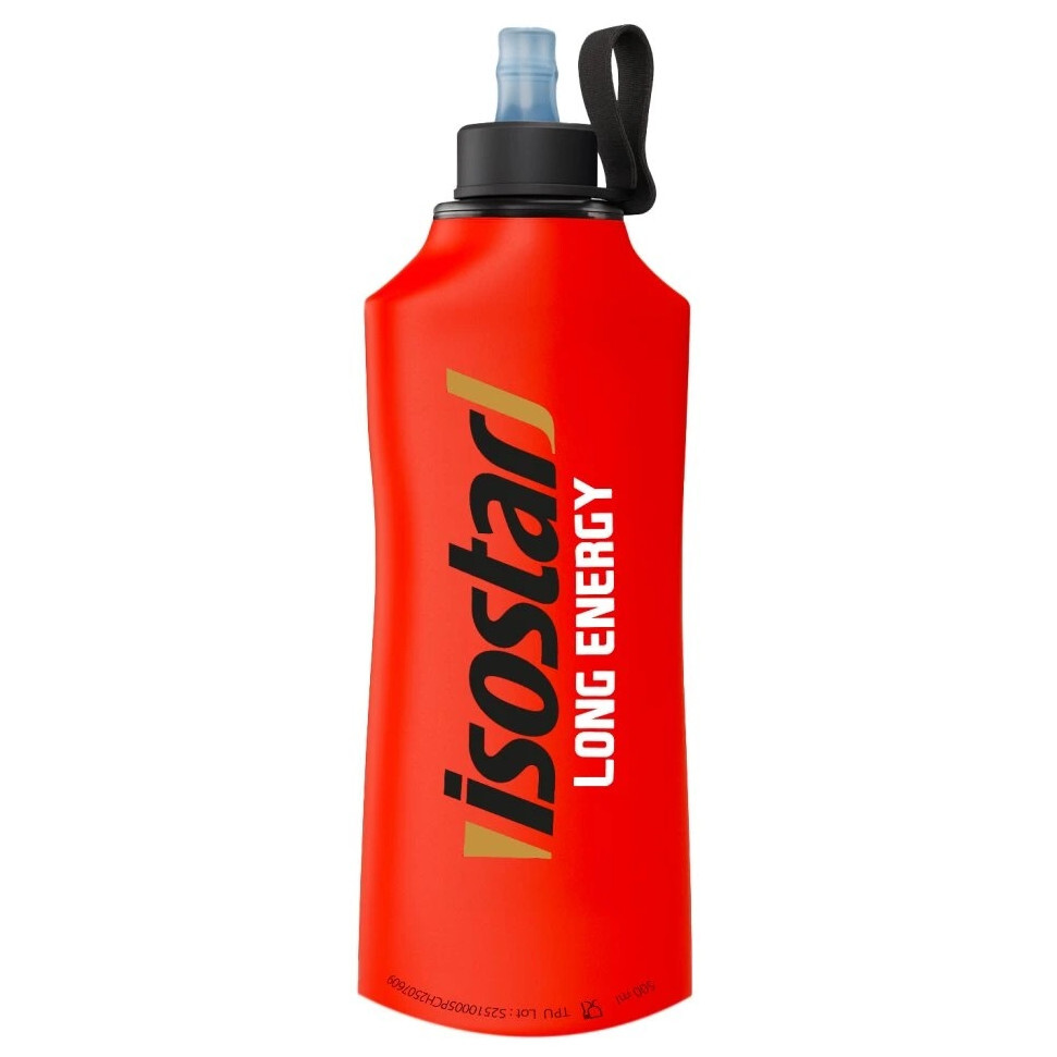 Skládací láhev Isostar Soft Flask Long Energy 500 ml Barva: červená