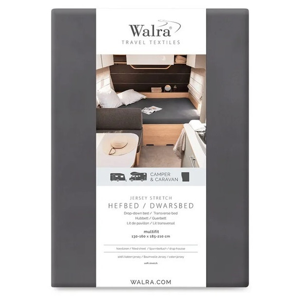 Prostěradlo Vango Walra Jersey Hefbed/Dwarsbed bed Barva: šedá