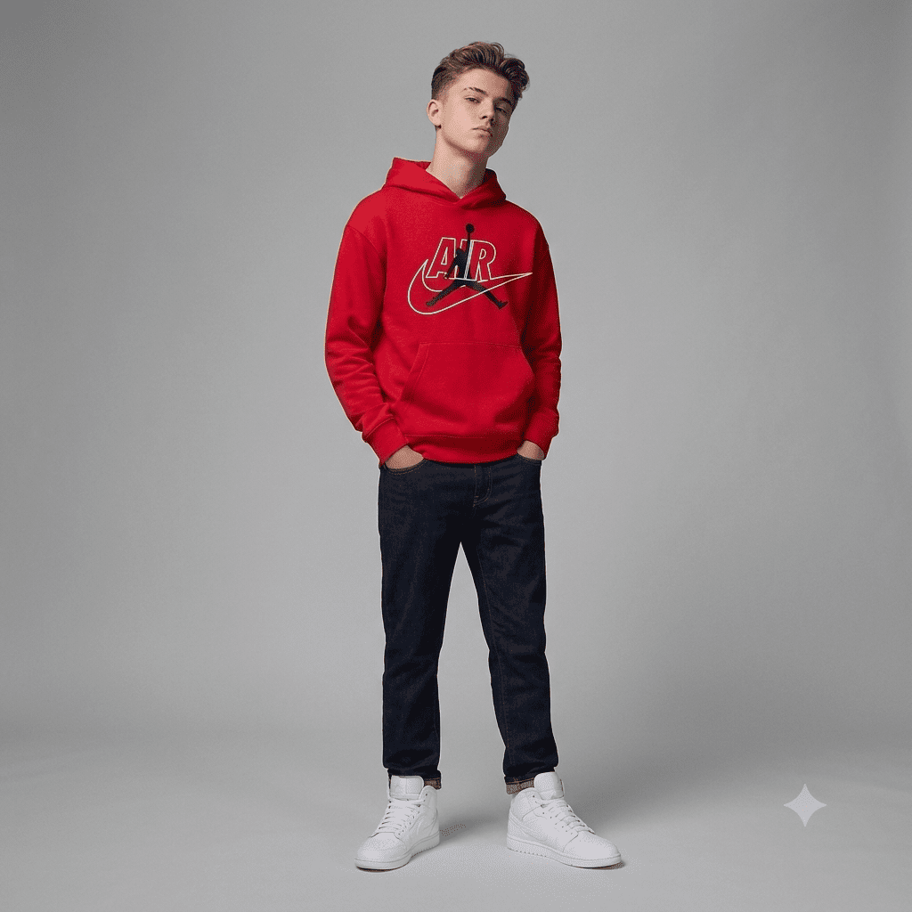 Jordan  mj jumpman air hooded ls s