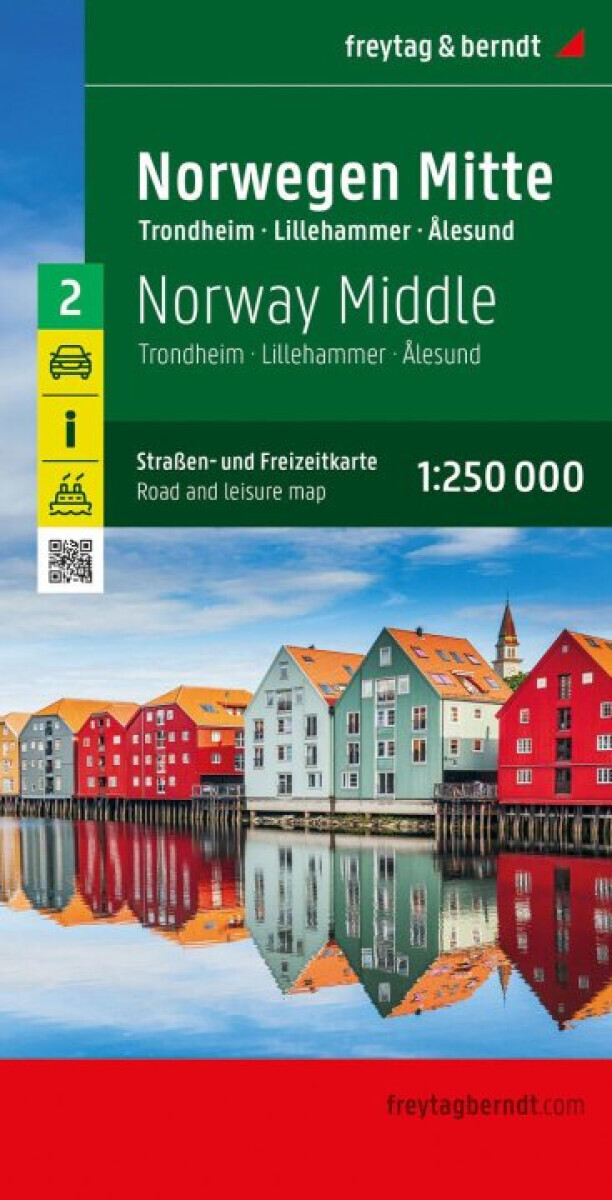 Střední Norsko 1:250 000 / automapa + volnočasová mapa