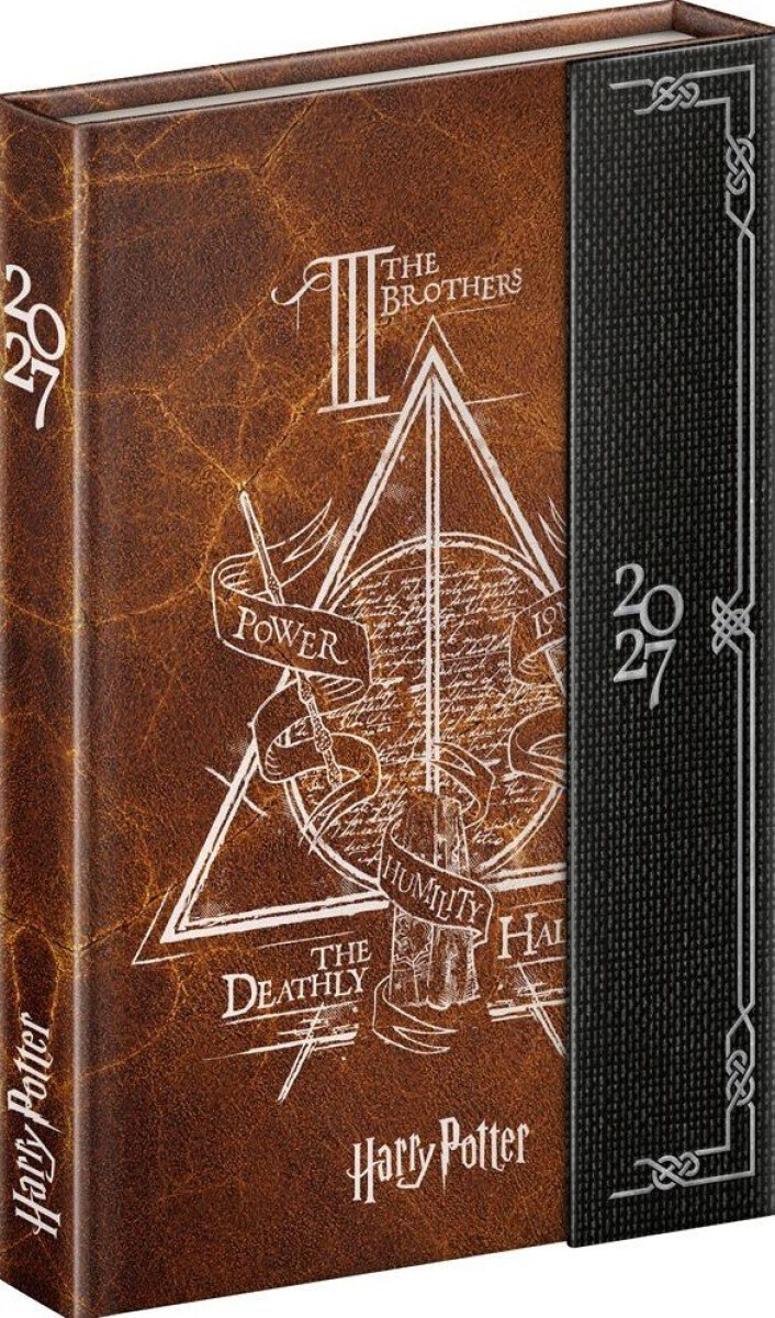 Týdenní magnetický diář Harry Potter – Relikvie smrti 2027, 11 x 16 cm