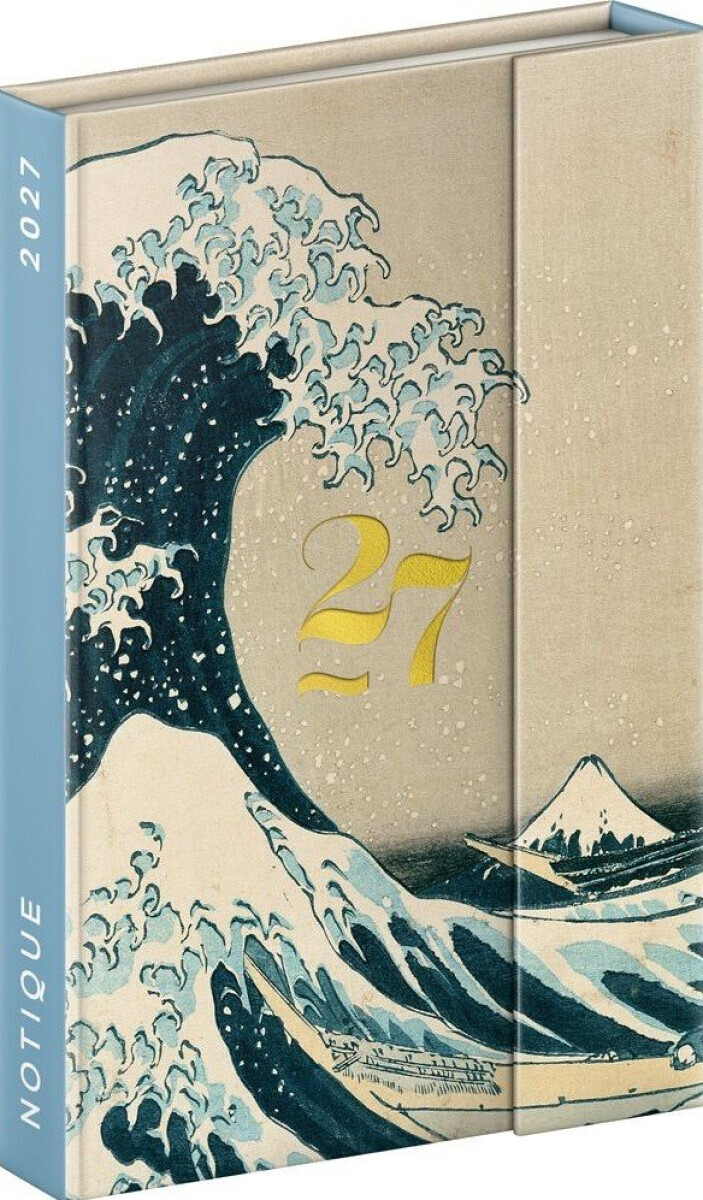 Týdenní magnetický diář Katsushika Hokusai 2027, 11 x 16 cm