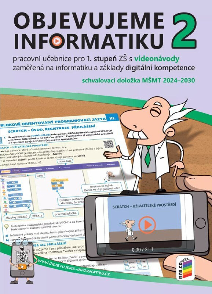 Objevujeme informatiku 2, pracovní učebnice pro 1. stupeň s videonávody (5-17)