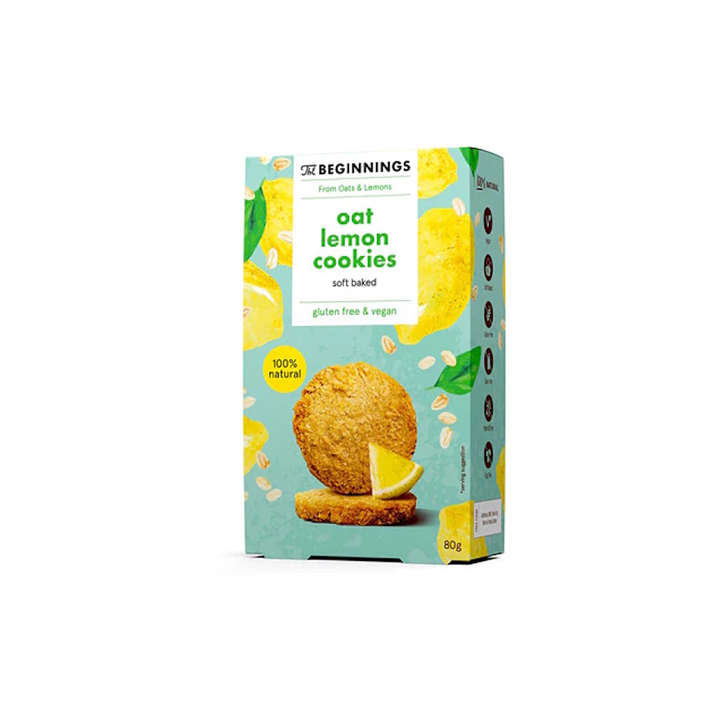 THE BEGINNINGS Sušenky ovesné proteinové s citronem 80 g