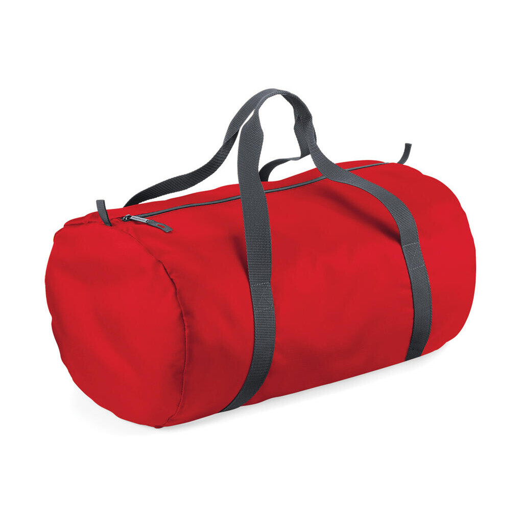 Cestovní taška BagBase Packaway Barrel Bag 32 l - červená