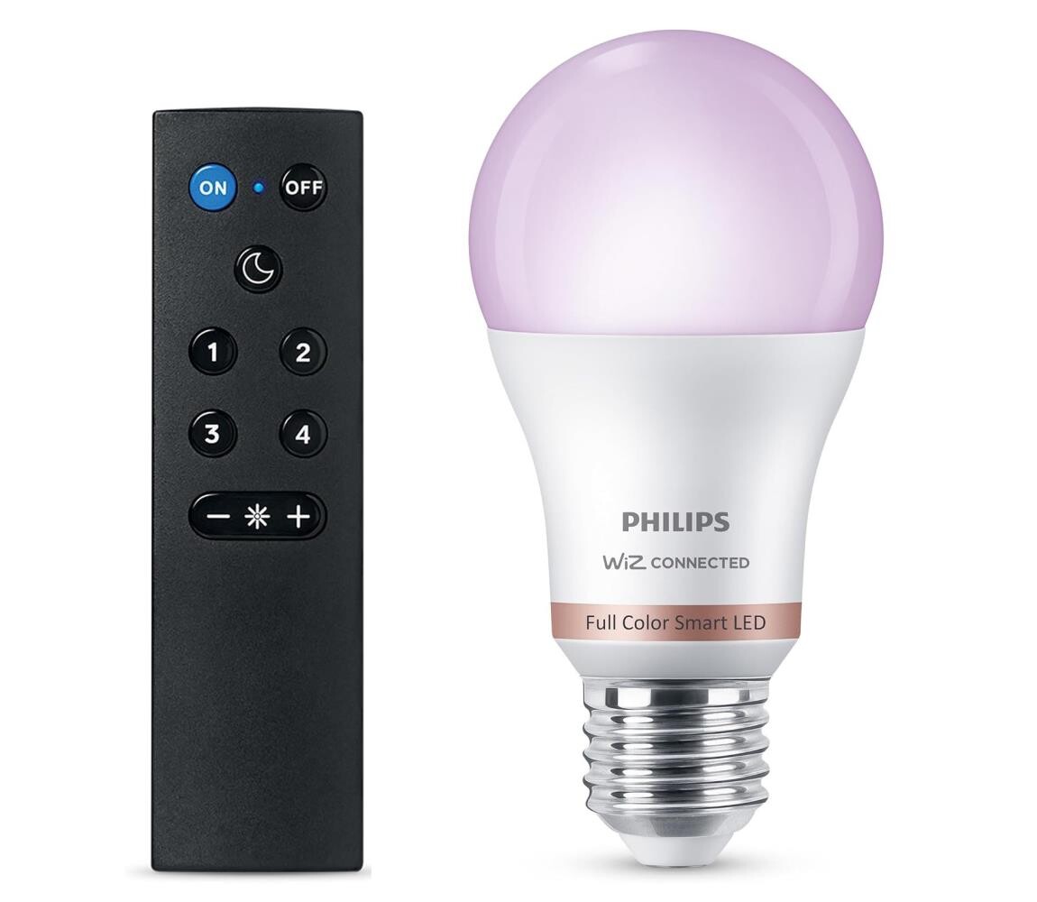 LED RGB Stmívatelná žárovka Philips SMART A60 E27/8,5W/230V 2200-6500K + DO 8721103159700