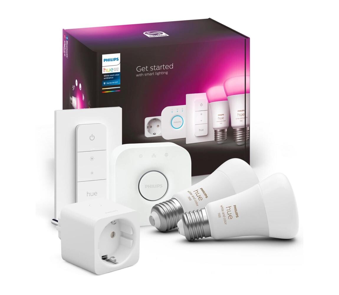 Základní sada Philips Hue WHITE AND COLOR AMBIANCE 2xE27/9W/230V 2200-6500K 8719514291416